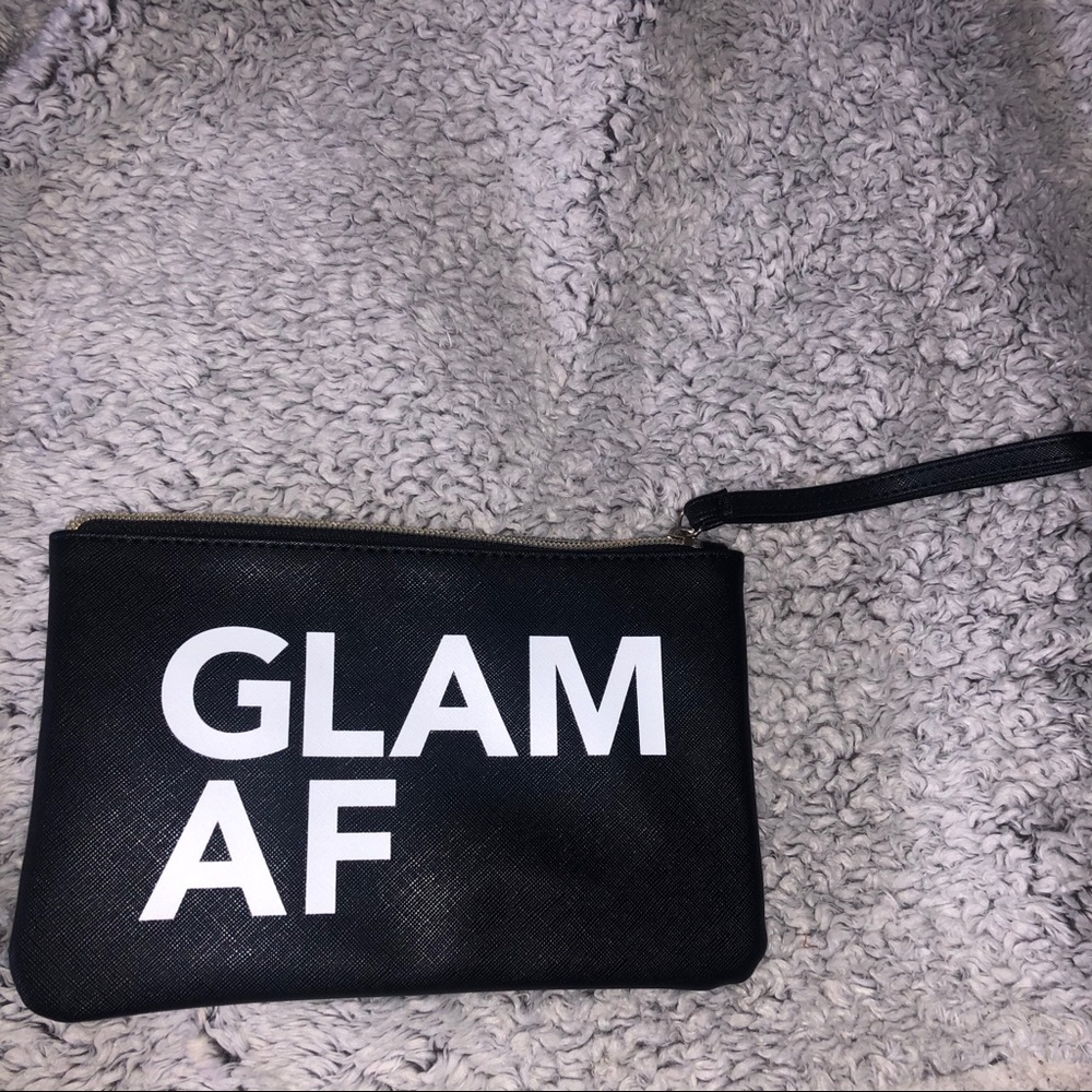 Glam AF black wristlet NWOT